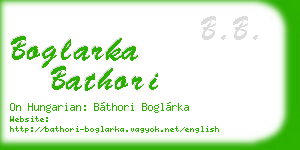 boglarka bathori business card