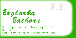 boglarka bathori business card